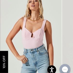 ASTR the label pink bodysuit. New with tags!